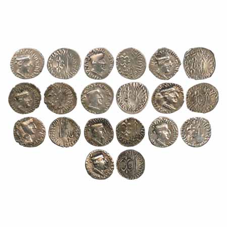 Western Kshatrapa, Nahapana (c. 119-124 AD), Silver Drachma (10). Obv: bust of the king an