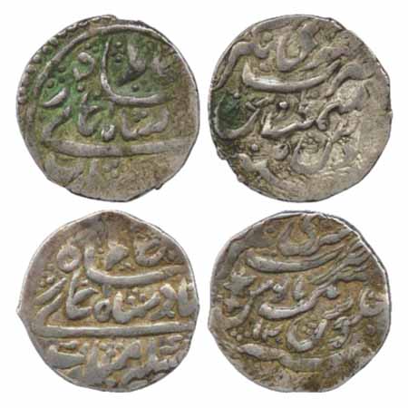 Garhwal, Pradip Shah (1717-1772 AD), Silver Timasha (2), Srinagar Mint, in the name of Sha