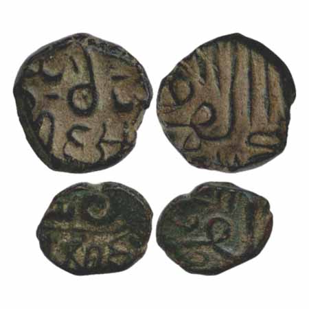 Kutch (2), Deshalji 1st, Copper Dokdo and Trambiyo, crude type. (2 Coins) Very Fine, Scarc