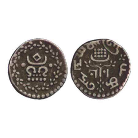 Travancore, Silver Velli Fanam, 1.6g, Rama Varma IV (KM 22). Very Fine +, Scarce.