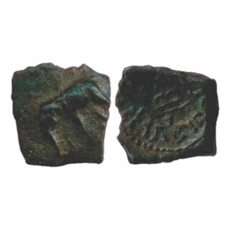 Western Kshatrapas, Rudradaman (c. 140-170AD), 'elephant'-type copper coin, Jha&Rajgor 280