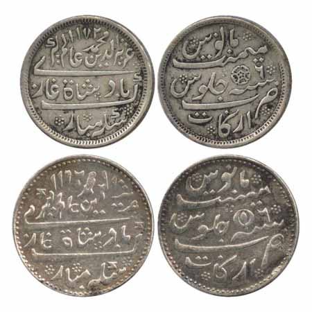 Madras Presidency, Silver Rupees (2), Arkat Mint, in the name of Shah Alam II, AH 1172/RY 