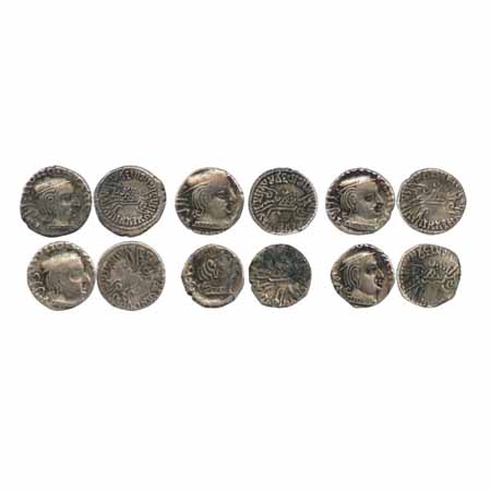 Western Kshatrapas, Silver Drachm (6), Vijayasena (5), date Saka 162, Saka 167, Saka 168, 