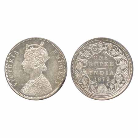 Victoria Empress, Silver Rupee, 1879, Bombay Mint, A3/II(i)/dot (Unlisted in Pridmore). A 