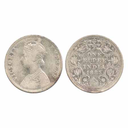 Victoria Empress, Silver Rupee, 1885, Bombay Mint, A3/IV/'B' raised (Unlisted in Pridmore)