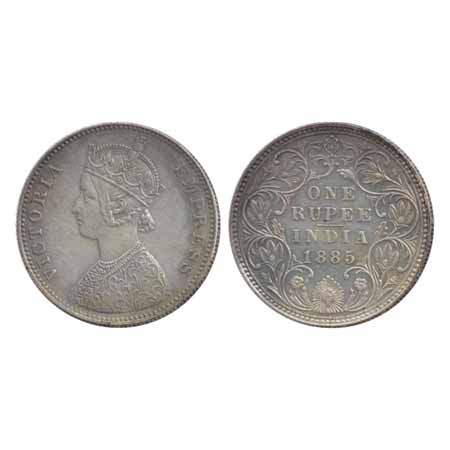 Victoria Empress, Silver Rupee, 1885, Bombay Mint, A3/IV/'B' incused (Unlisted in Pridmore