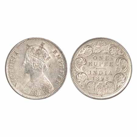 Victoria Empress, Silver Rupee, 1898, Calcutta Mint, C3/I(i)/'C' incused (PR 137). Extreme