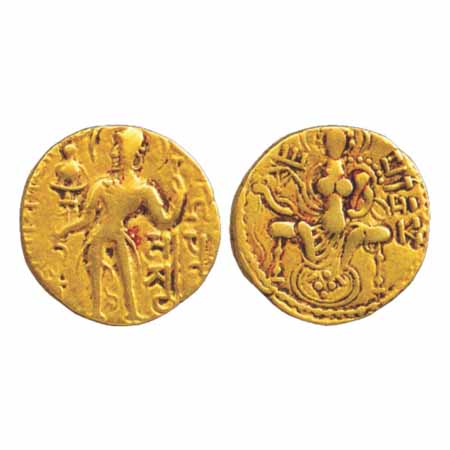 Samudragupta (c.335-380AD) - Standard type, Gold Dinar, Altekar Pl. II no.7, 7.51g. Obv: k