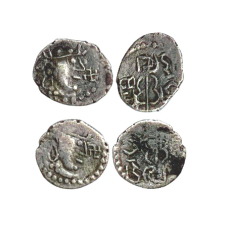 Sindh and lower Punjab (2), Silver 'Dramma' coinage of 'Yashaditya', (c. 600-700AD), 0.83 