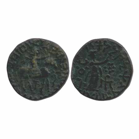 Apracarajas of Bajaur, Billon Tetradrachm of Itravasu, son of Vijayamitra (c. 20AD), ISCH 