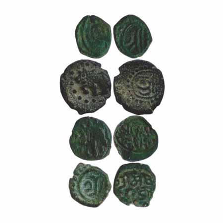 Chudasama Dynasty of Saurashtra (Vanthali and Junagarh) – a group of four coins, one attri