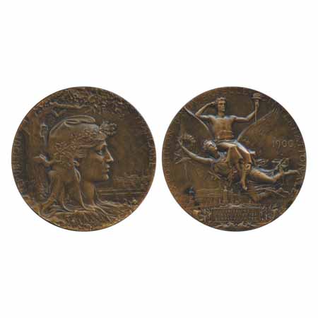 France - The Paris International Exhibition of 1900, Bronze Prize Medal engraved by Jules-