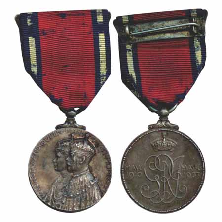 Great Britain - Silver Jubilee Medal of George V, Silver, 1935, 32.31g, suspended with rib