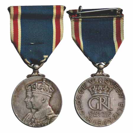 Great Britain - Coronation Medal of George VI, Silver, dated 12 May 1937, 29.33g, suspende