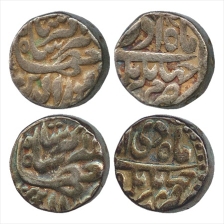 Jahangir (1605-1627 AD), Silver Rupee (2), Jahangirnagar Mint, Azar and Di, extra letter '