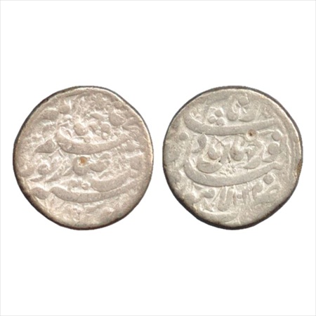 Jahangir with Noor Jahan, Silver Rupee, Lahore Mint, AH 1034/RY 20, (KM 168.4) slight cut 