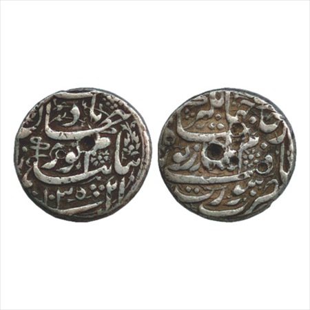 Jahangir with Noor Jahan, Silver Rupee, Surat Mint, AH 1035/RY 21, (KM 168.6). Very Fine, 
