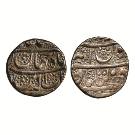 Shah Jahan (1628-1658 AD), Silver ½ Rupee, Daulatabad Mint, (KM 219.1). scratches on rever