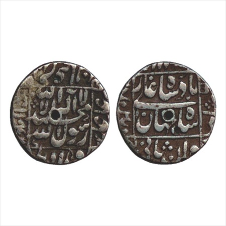 Shah Jahan (1628-1658 AD), Silver ½ Rupee, Pattan Deo Mint, AH 1042, (KM 218.11). Very Fin