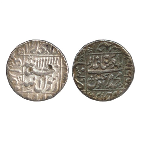 Murad Bakhsh (1658 AD), Silver Rupee, Khambayat Mint, RY Ahd, (KM 272.2). Very Fine, Very 