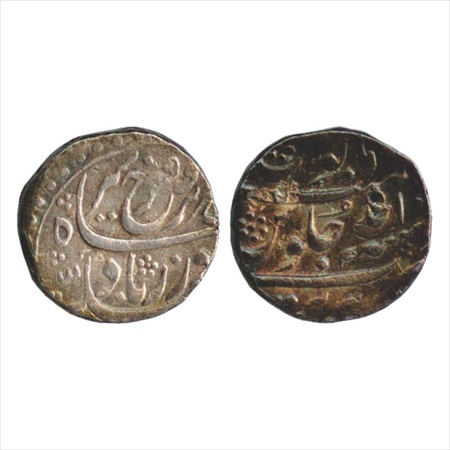 Farrukhsiyar (1713-1719 AD), Silver Rupee, Purenda Mint, RY Ahd, (KM 377.52). Very Fine, R