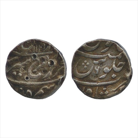 Farrukhsiyar (1713-1719 AD), Silver Rupee, Peshawar Mint, AH 1129/RY 6, (KM 377.51). Very 