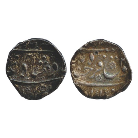 Muhammad Shah (1719-1748 AD), Silver Rupee, Farkhanda Bundyad-Hyderabad Mint, AH (1)14x, (