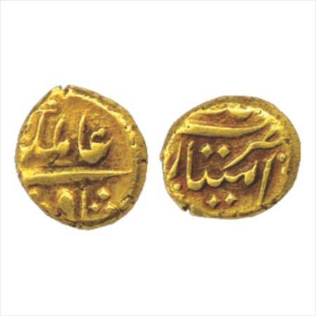 Alamgir II (1754-1759 AD), Gold Pagoda, 3.23g. Imtiyazgarh Mint, (KM 468.1). Very Fine+, V