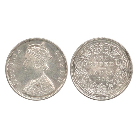 Victoria Queen, Silver Rupee, 1862, Bombay Mint, B/II/2/0, (PR 71). Extremely Fine, Scarce