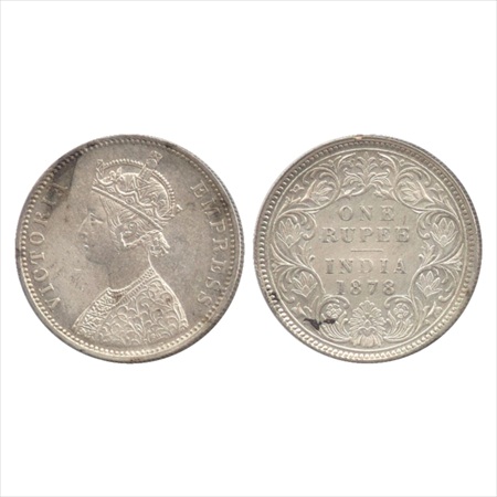 Victoria Empress, Silver Rupee, 1878, Bombay Mint, A3/I/dot, (PR 152). Extremely Fine, Ver