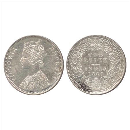 Victoria Empress, Silver Rupee, 1881, Bombay Mint, A3/I/dot, (PR 158). Extremely Fine, Ver