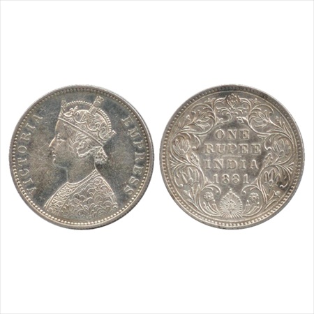 Victoria Empress, Silver Rupee, 1881, Bombay Mint, A3/IV/dot, (unlisted in Pridmore). Extr