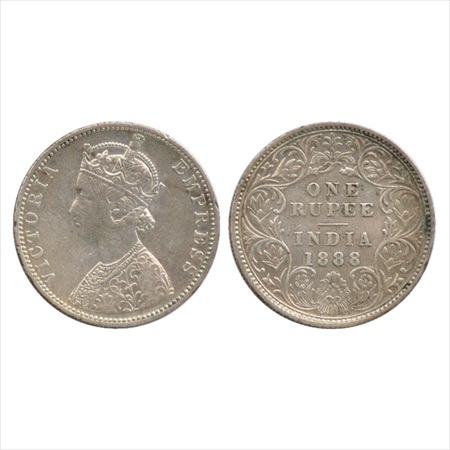 Victoria Empress, Silver Rupee, 1888, Bombay Mint, C2/I(ii)/ 'B' incused, (unlisted in Pri
