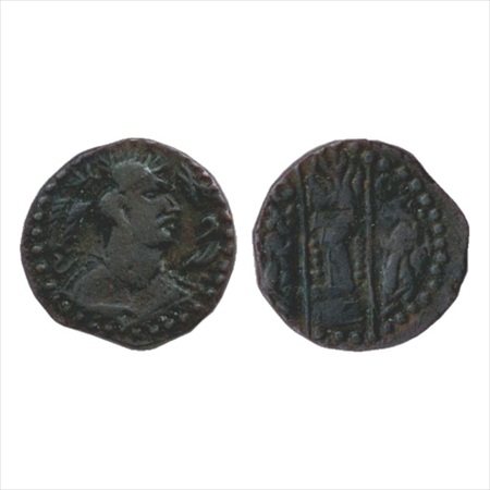 Hephthalites – Nezak Huns, anonymous 'Napki Malek' coinage (c. 6th century AD), Copper Dra
