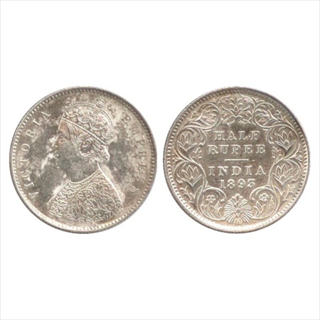 Victoria Empress, Silver ½ Rupee, 1893, Calcutta Mint, A/I/'C' incused, (PR 277). Extremel