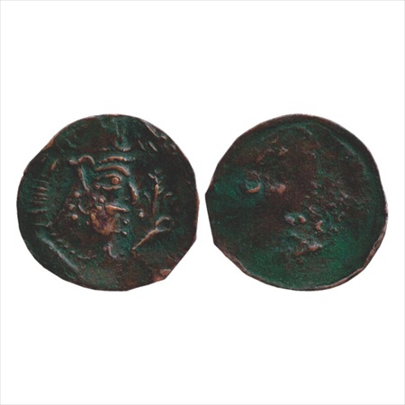 Hephthalites – Alchon Huns, 'Narendra' derivative (c. 7th century), Copper Drachm, 3.54g. 