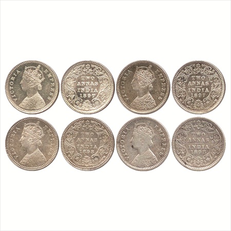 Victoria Empress, Silver 2 Annas (4), 1897, Calcutta Mint, B/II/'C' incused, (PR 512), Bom