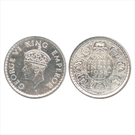 George VI, Silver Rupee, 1938, Bombay Mint, dot, (PR 234). A UNC, Rare.