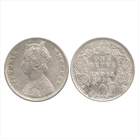 Victoria Empress, Silver Rupee, 1898, Calcutta Mint, C3/I(i)/ 'C' incused, (PR 137). Extre