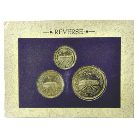 1991, 37th Commonwealth Parliamentary Conference, UNC set of 3 coins, 10 Rupees, 5 Rupees 