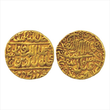 Akbar (1556-1605 AD), Gold Token from the period of Akbar, 10.63g. Obv: Citing the name of