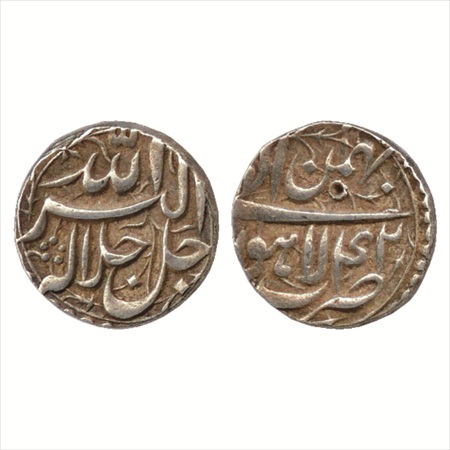 Akbar (1556-1605 AD), Silver Rupee, Lahore Mint, Bahman 42, (KM 93.11). Very Fine+.