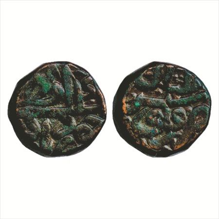 Akbar (1556-1605 AD), Copper Dam, Multan Mint, (KM 32.20). Very Fine+, Scarce.