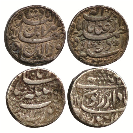 Jahangir (1605-1627 AD), Silver Rupee (2), Ahmedabad Mint, 'Inayat' couplet, AH 1030/RY 16