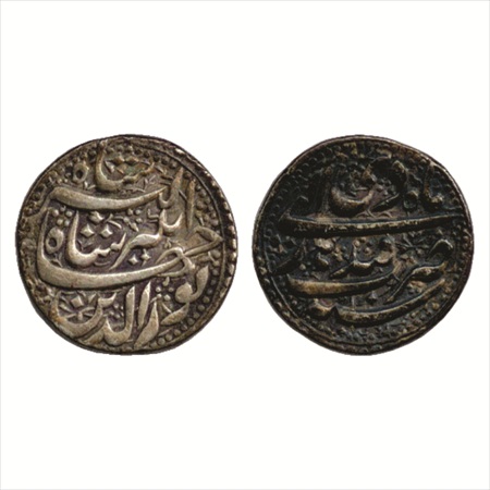 Jahangir (1605-1627 AD), Silver Rupee, Qandhar Mint, AH 1024 ('2' & '4' retrograde)/RY 10,