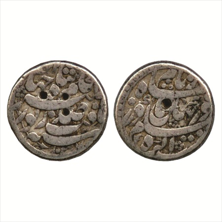 Jahangir with Noor Jahan, Silver Rupee, Agra Mint, AH 1037/RY 22, (KM 168.1). Very Fine, R