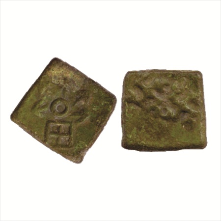 Gujarat-Saurashtra, Uninscribed die-struck Copper coin of 'Ujjain' type, (c. 100-50 BC), (