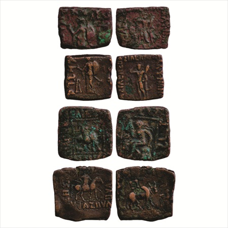 Indo-Scythian (4), (a) Spalahores, citing Vonones (c. 75-65 BC), Copper unit (2), Senior 6