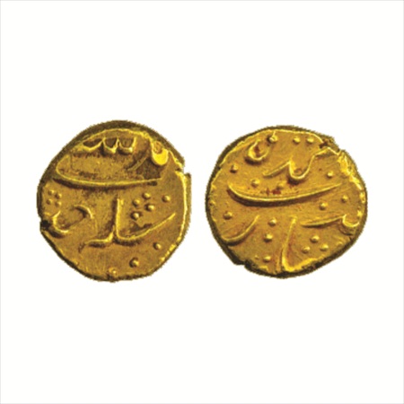 Muhammad Shah (1719-1748 AD), Gold Pagoda, 3.36g. Imtiyazgarh Mint, (KM E440.1). About Ext