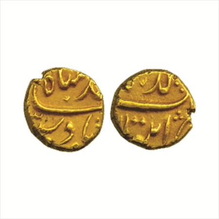 Muhammad Shah (1719-1748 AD), Gold Pagoda, 3.34g. Imtiyazgarh Mint, (KM E440.1). Very Fine